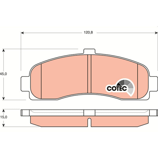 TRW Cotec Brake Pad Set Front GDB1059