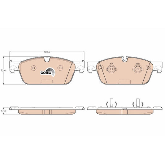 TRW Cotec Brake Pad Set Front GDB1970