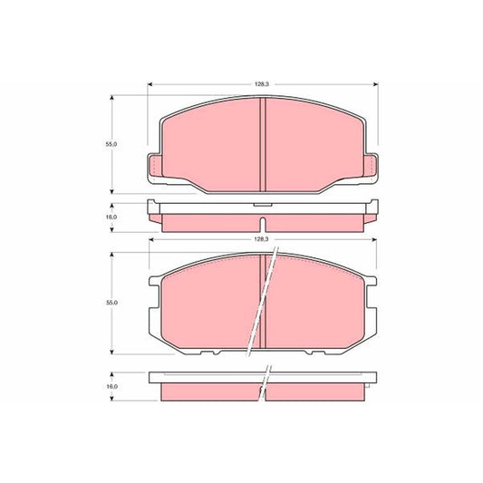 TRW Cotec Brake Pad Set Front GDB216