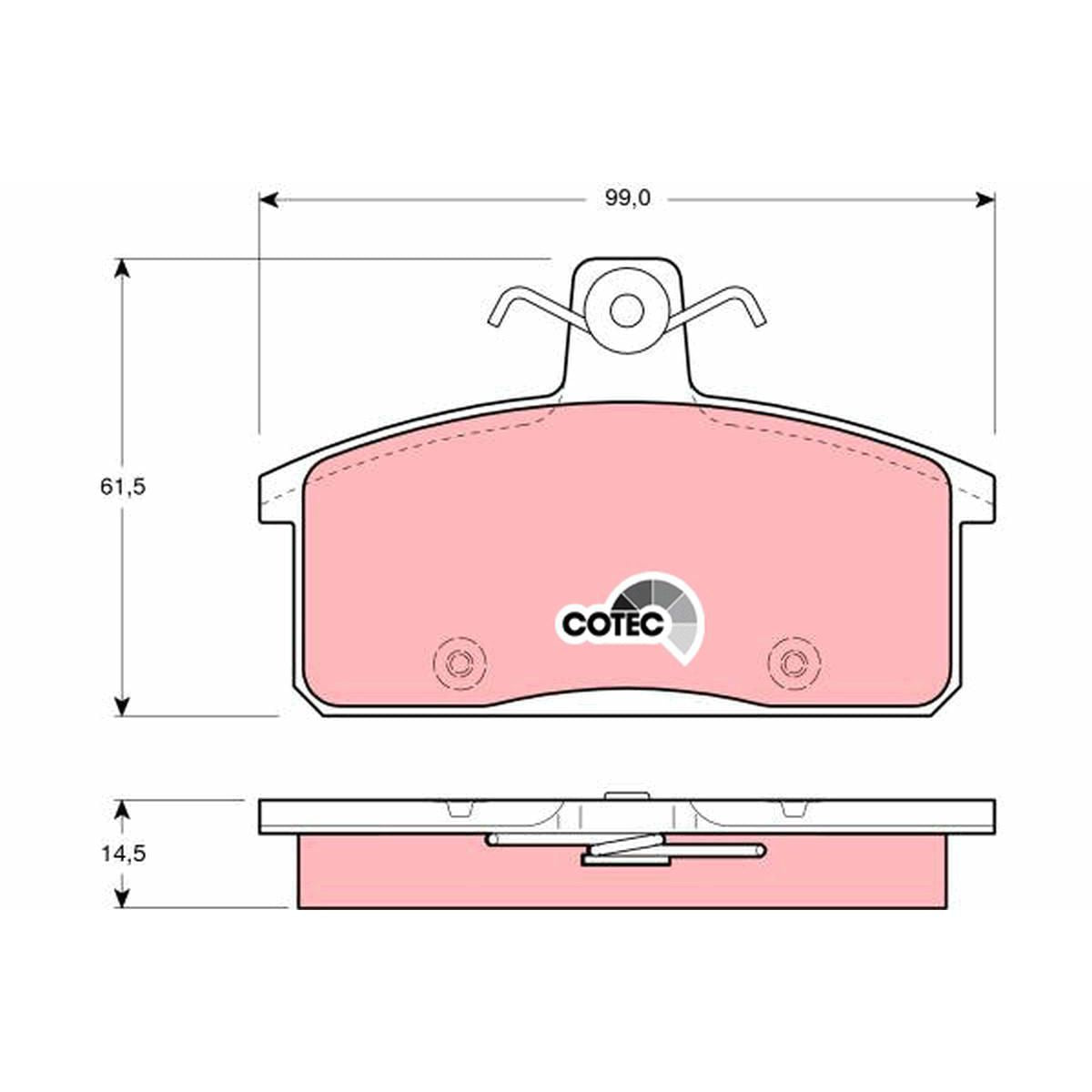 TRW Brake Pad Set GDB3202