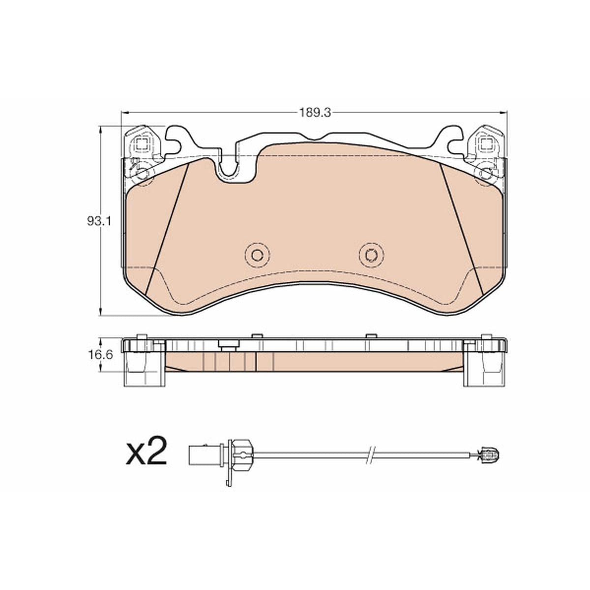 TRW Brake Pad Set GDB1977