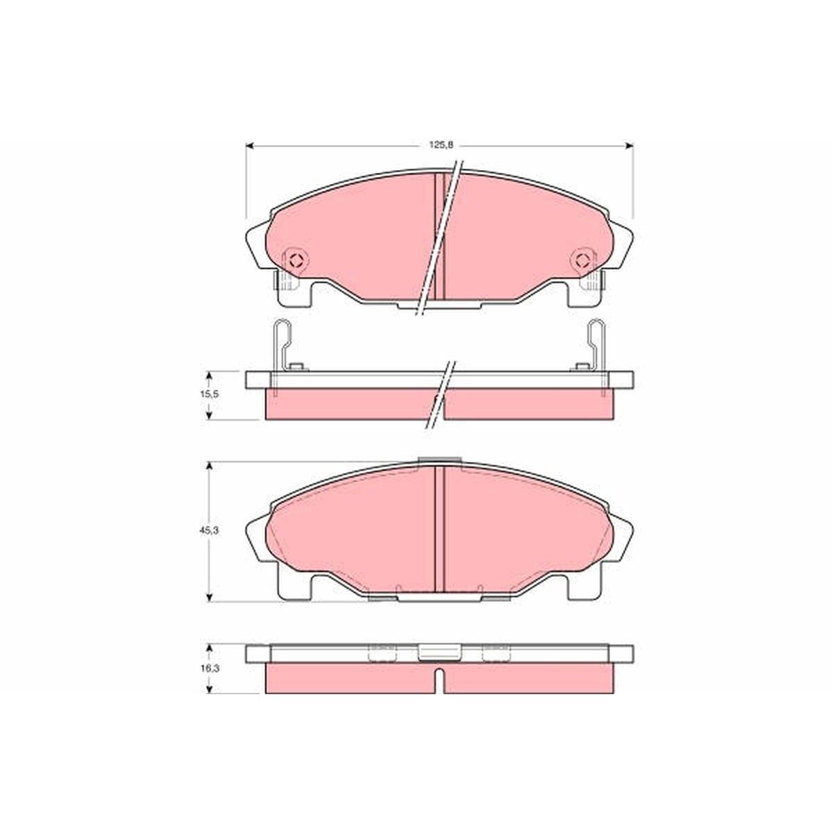 TRW DTEC Brake Pad Set GDB3071