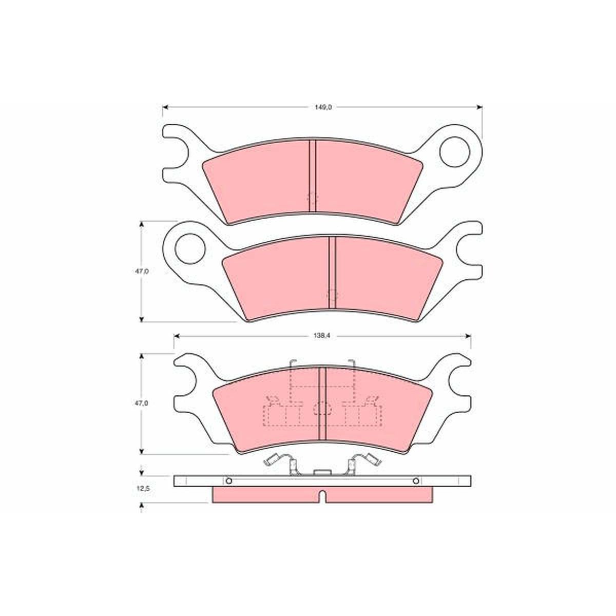 TRW Cotec Brake Pad Set GDB290