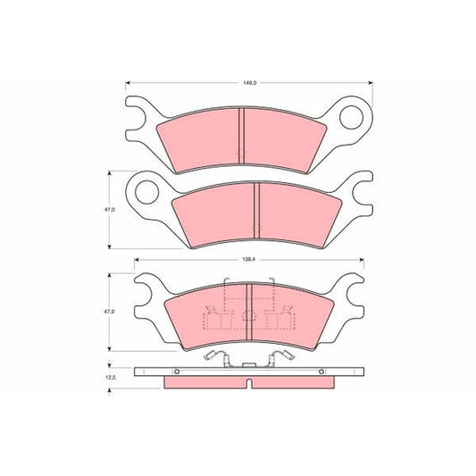 TRW Cotec Brake Pad Set GDB290