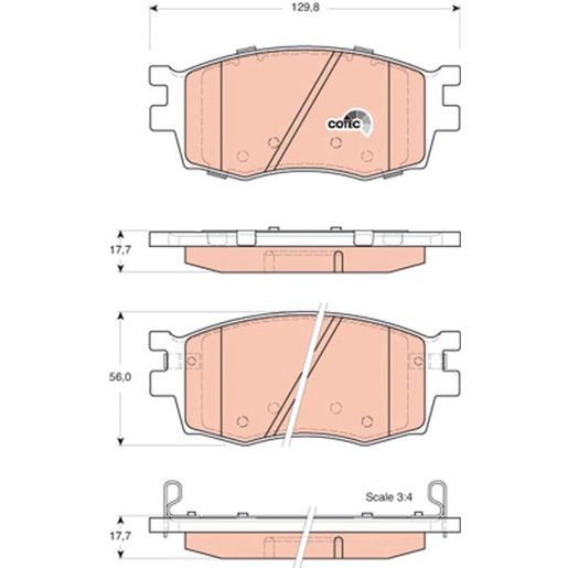 TRW Cotec Brake Pad Set Front GDB3420