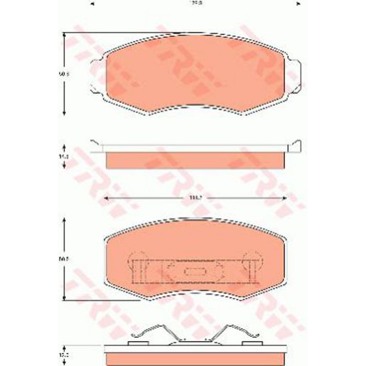 TRW Cotec Brake Pad Set GDB7538
