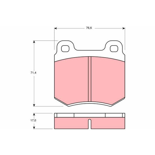 TRW Cotec Brake Pad Set Front GDB136