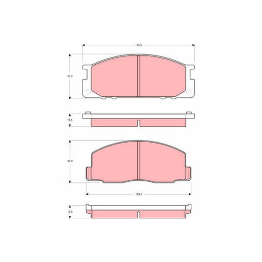 TRW Cotec Brake Pad Set GDB3130