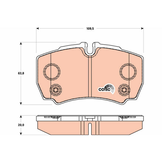 TRW Cotec Brake Pad Set Rear GDB1901