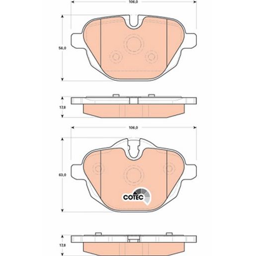TRW Cotec Brake Pad Set GDB1840
