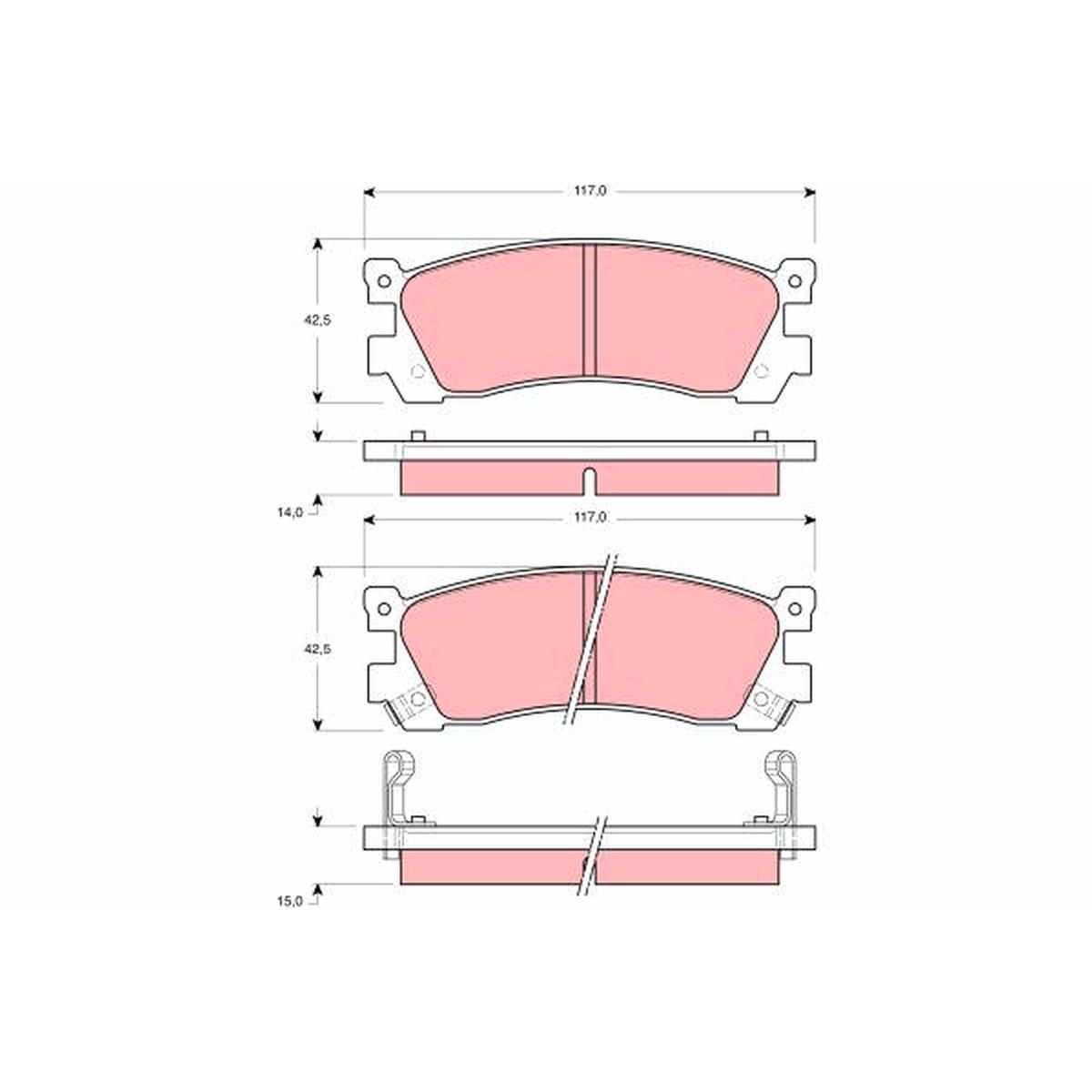 TRW Brake Pad Set GDB3264