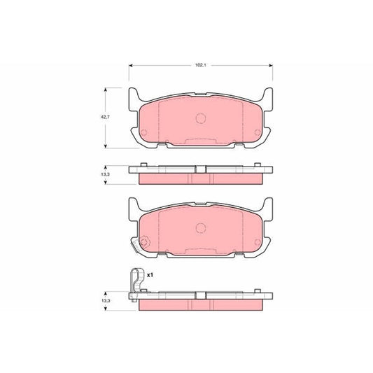 TRW Cotec Brake Pad Set Rear GDB3318