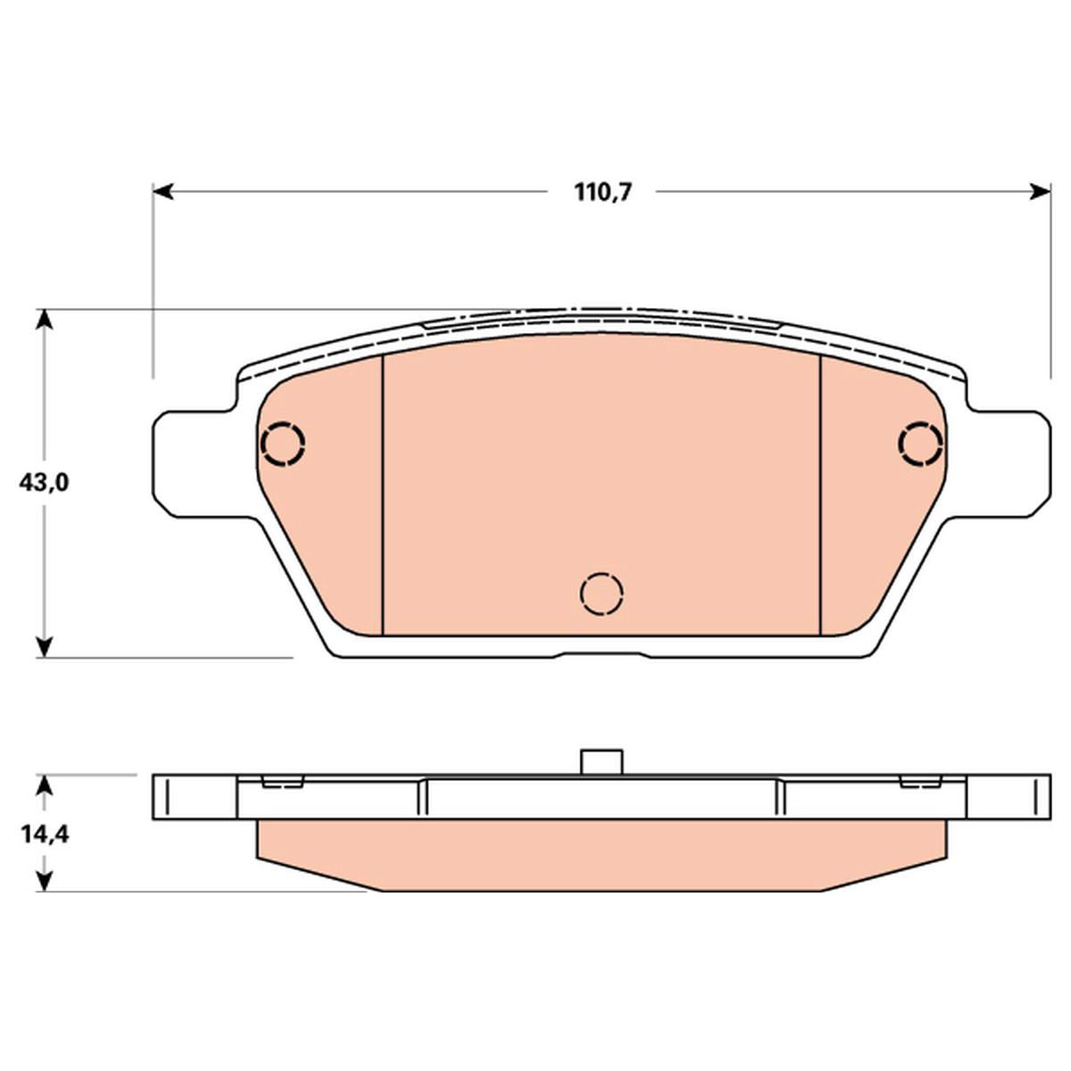 TRW Cotec Brake Pad Set GDB3517
