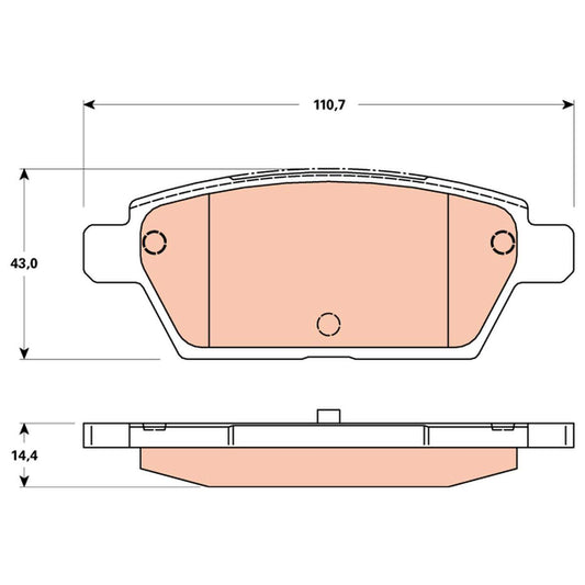 TRW Cotec Brake Pad Set GDB3517