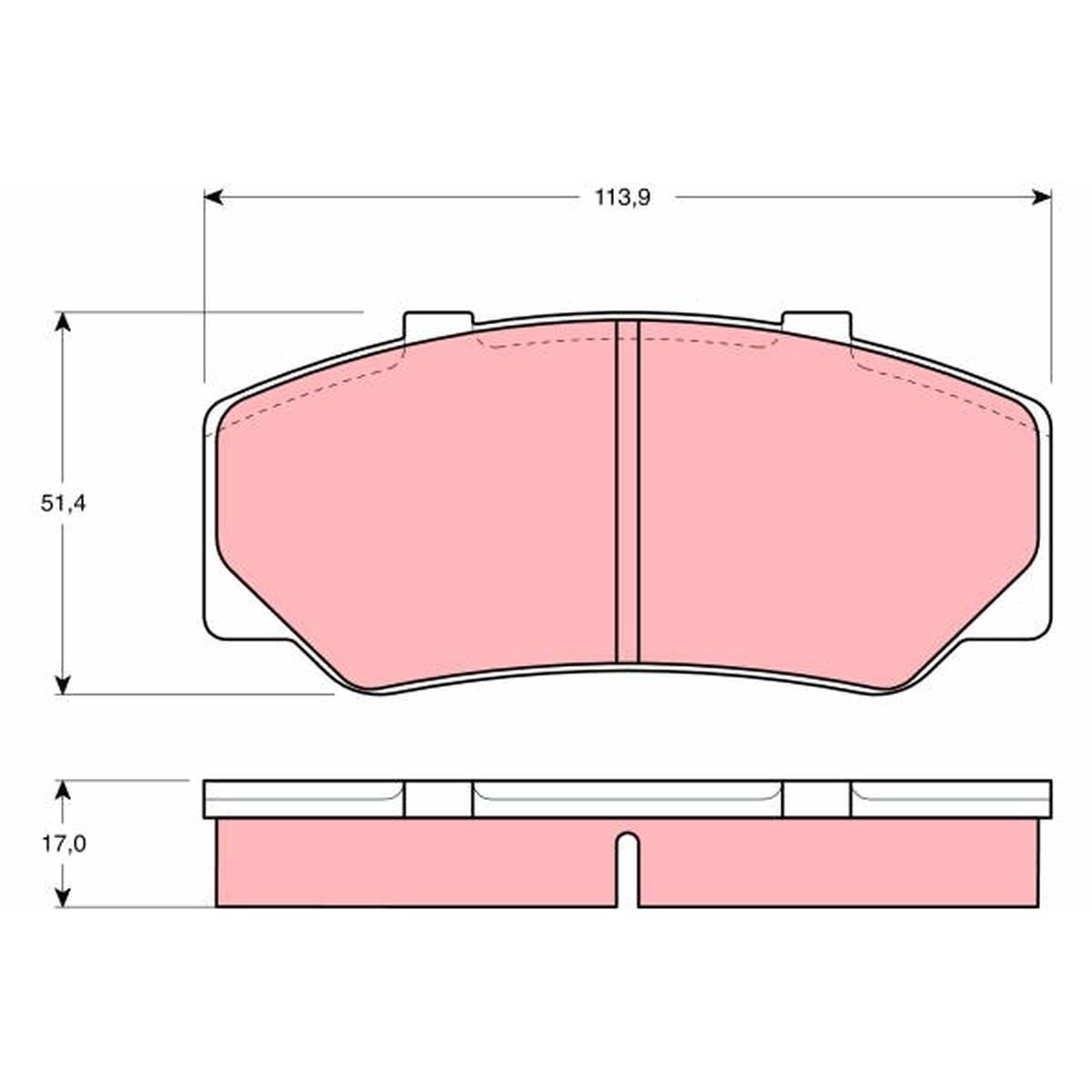 TRW Cotec Brake Pad Set GDB329