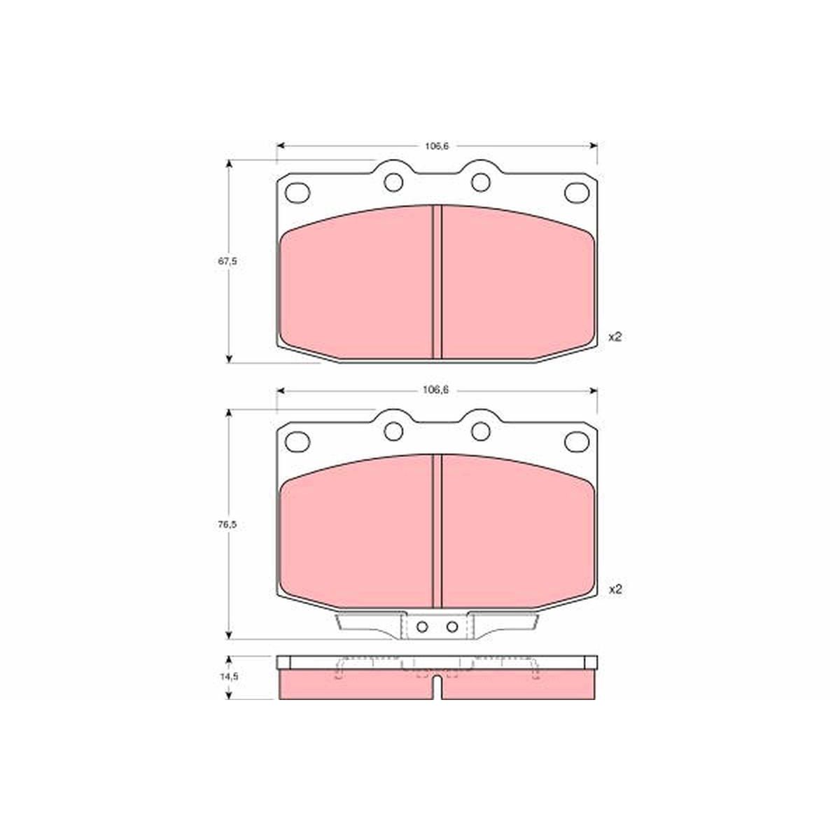 TRW Brake Pad Set GDB377