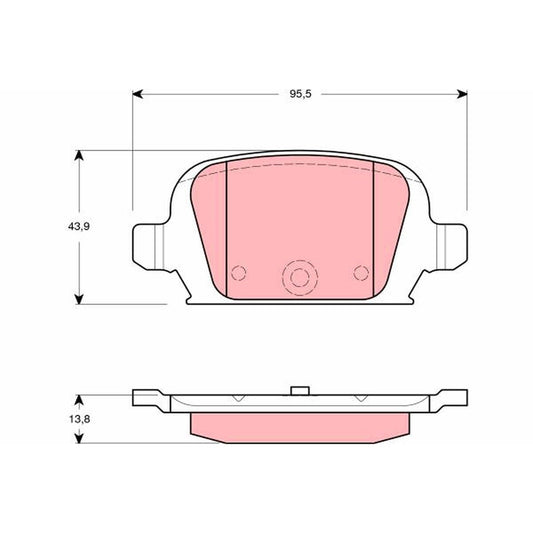 TRW Cotec Brake Pad Set Front GDB1412