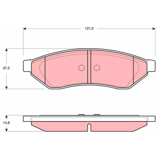 TRW Cotec Brake Pad Set Rear GDB3346