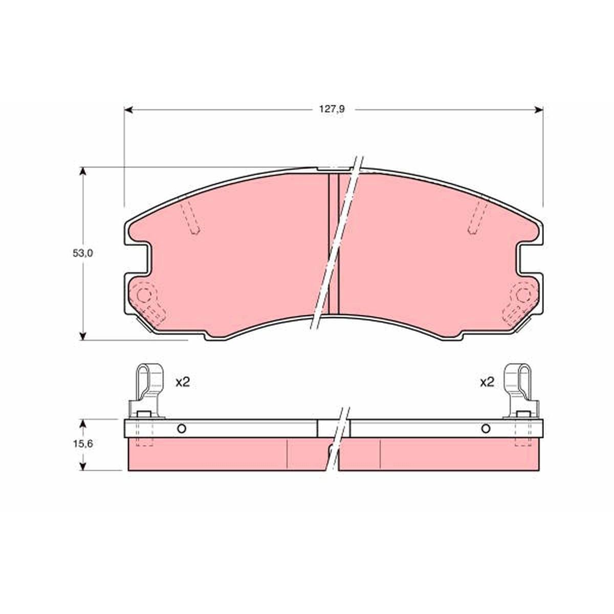TRW Cotec Brake Pad Set Front GDB868