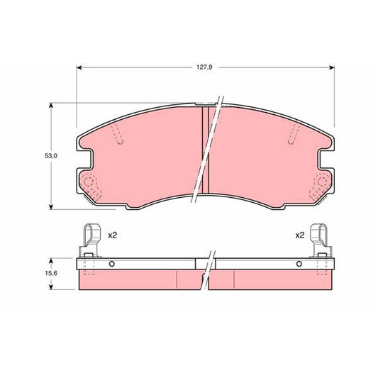 TRW Cotec Brake Pad Set Front GDB868
