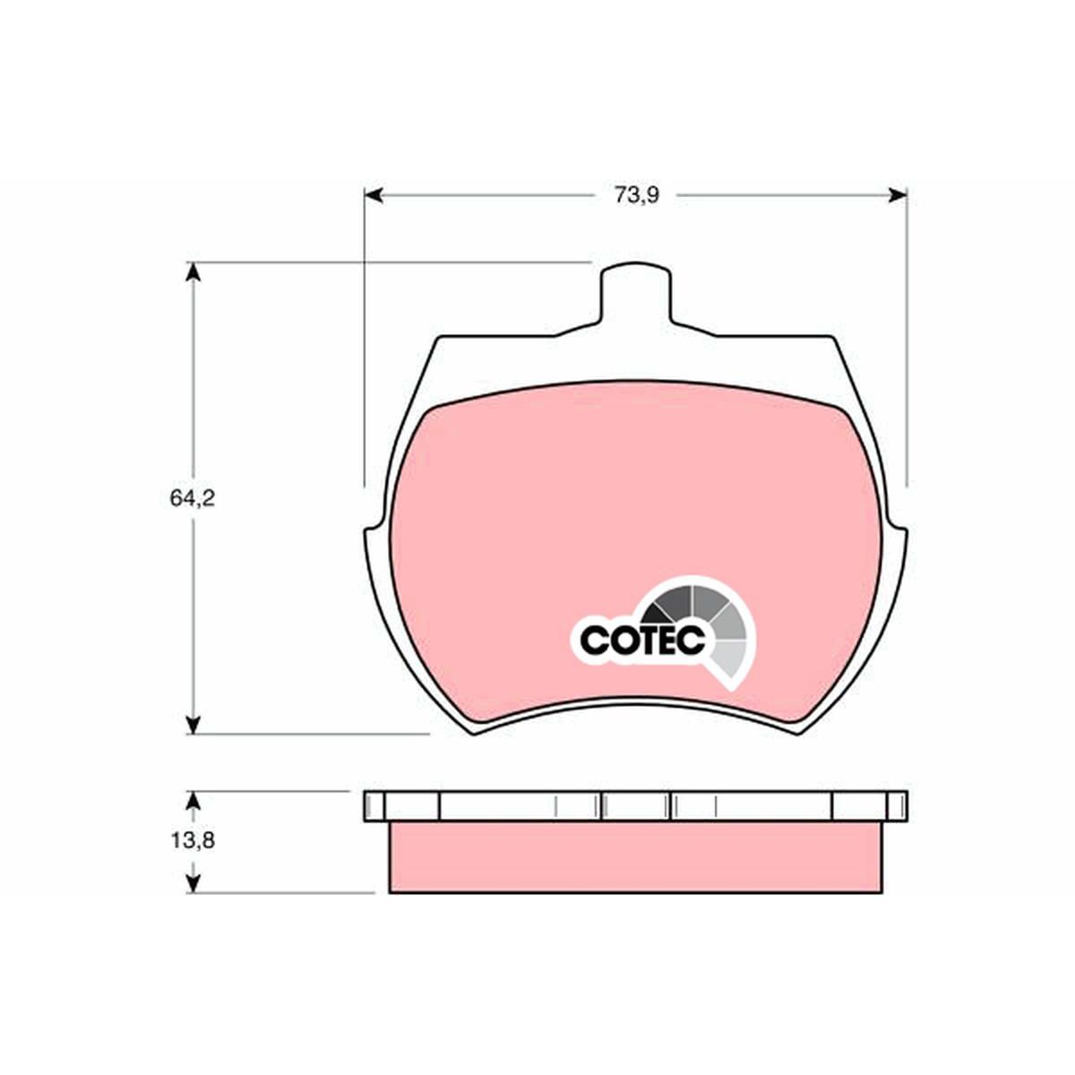 TRW Cotec Brake Pad Set GDB332