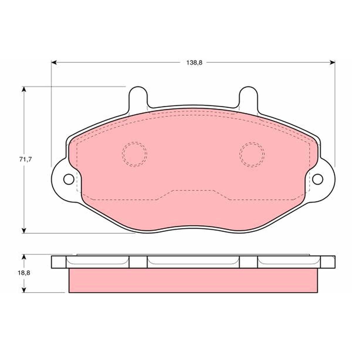 TRW Cotec Brake Pad Set GDB1080