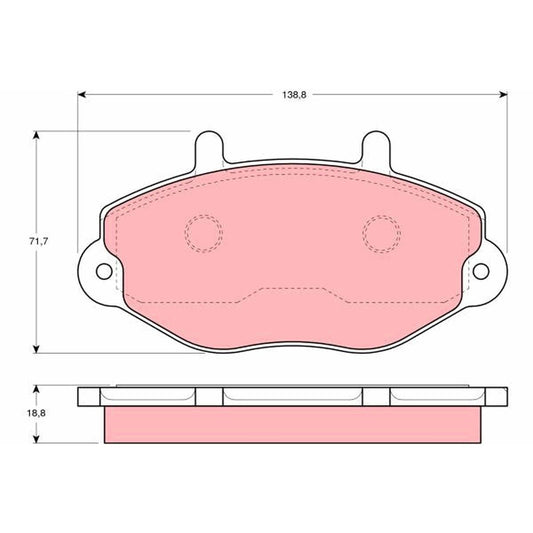 TRW Cotec Brake Pad Set GDB1080