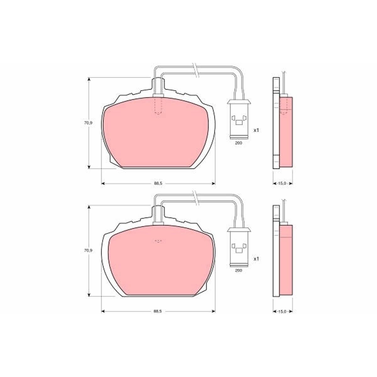 TRW Cotec Brake Pad Set GDB783