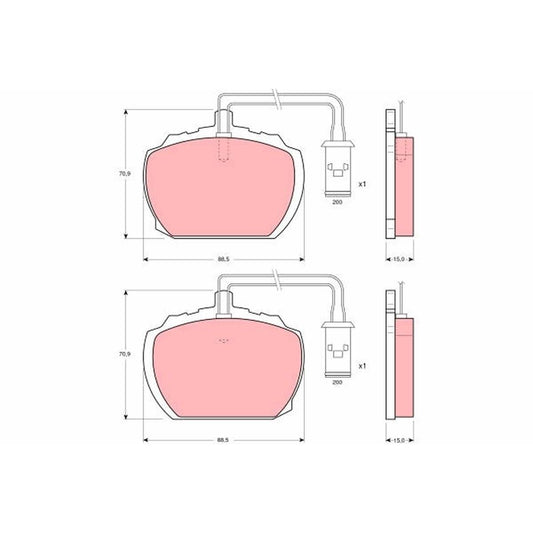 TRW Cotec Brake Pad Set GDB783