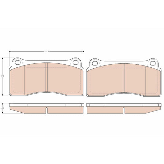 TRW Cotec Brake Pad Set GDB1536