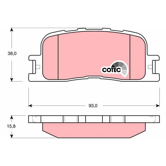 TRW Cotec Brake Pad Set Front GDB3374