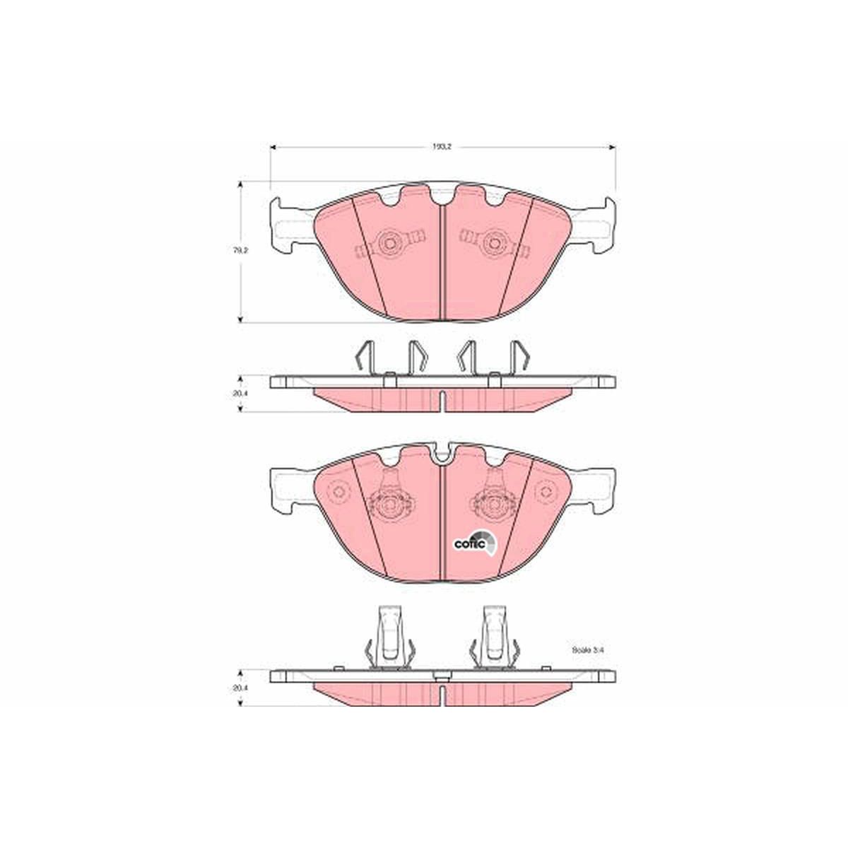 TRW Cotec Brake Pad Set GDB1558