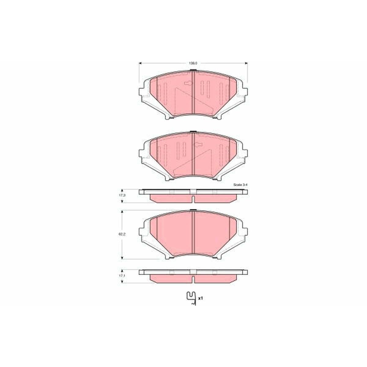 TRW Cotec Brake Pad Set GDB3356