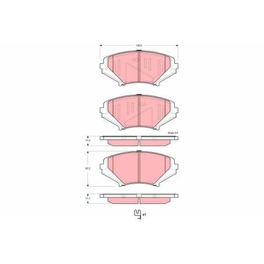 TRW Cotec Brake Pad Set GDB3356