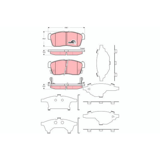 TRW Cotec Brake Pad Set GDB3359