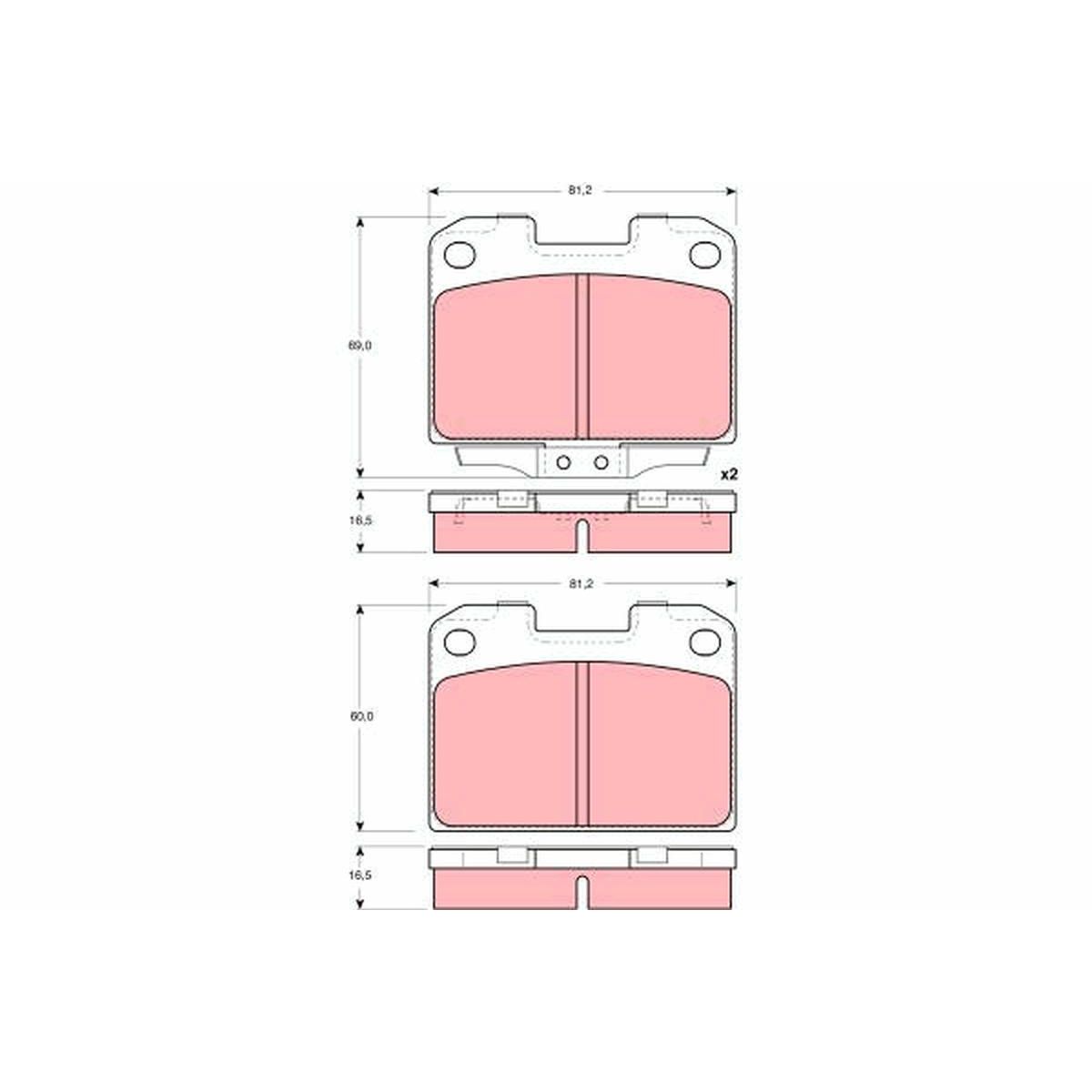 TRW Cotec Brake Pad Set GDB3104