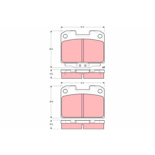 TRW Cotec Brake Pad Set GDB3104