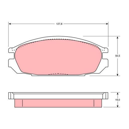 TRW DTEC Brake Pad Set Rear GDB745DT