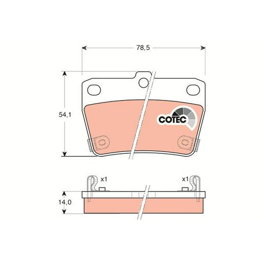 TRW DTEC Brake Pad Set Rear GDB3279DT