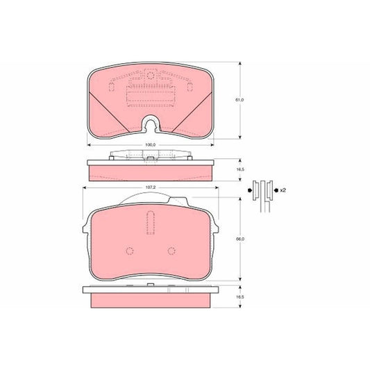 TRW Cotec Brake Pad Set GDB961