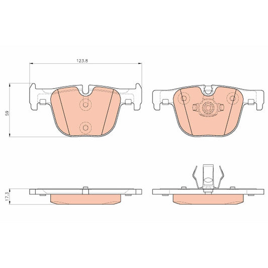 TRW Cotec Brake Pad Set Rear GDB1937