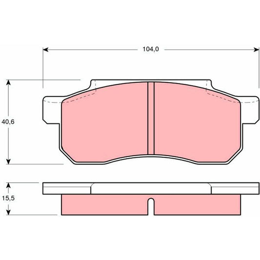 TRW Cotec Brake Pad Set GDB361