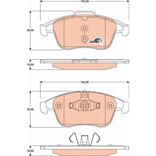 TRW Cotec Brake Pad Set Front GDB1790
