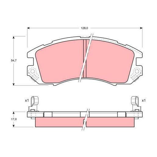 TRW DTEC Brake Pad Set Front GDB989DT