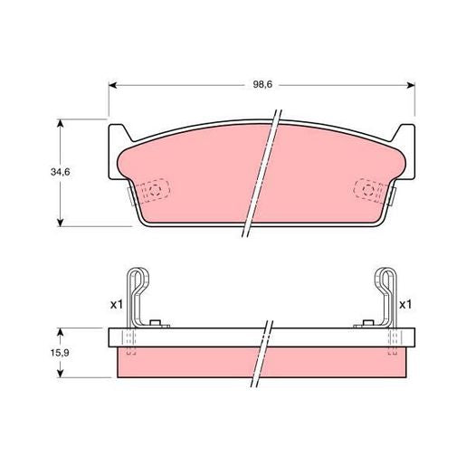 TRW Brake Pad Set GDB1002DT