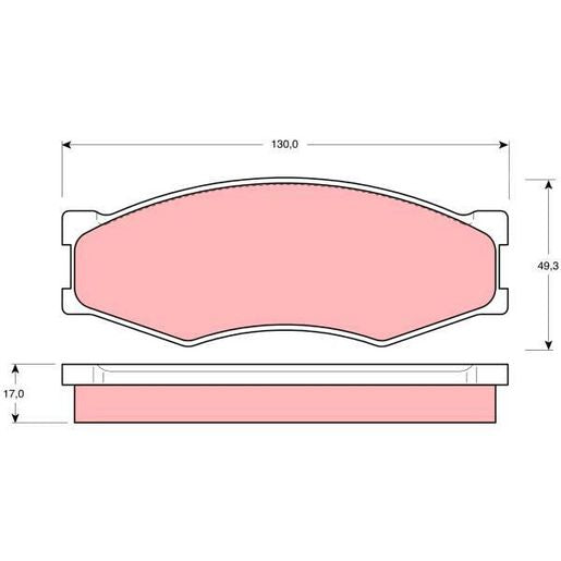 TRW DTEC Brake Pad Set Front GDB318DT