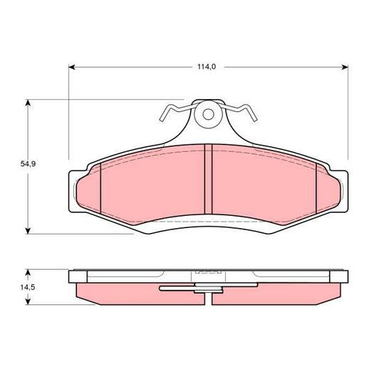 TRW DTEC Brake Pad Set Rear GDB3172DT