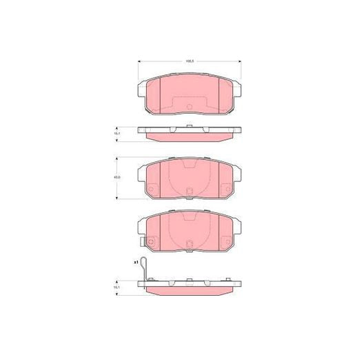 TRW DTEC Brake Pad Set Rear GDB3357DT