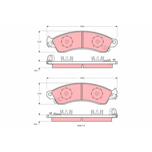 TRW Cotec Brake Pad Set Front GDB1226