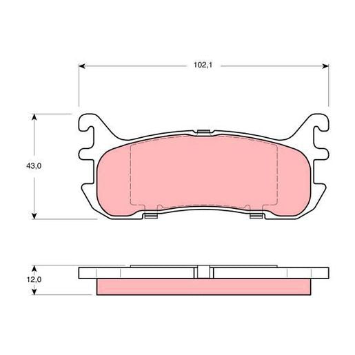 TRW DTEC Brake Pad Set Rear GDB3319DT